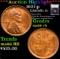 ***Auction Highlight*** 1921-p Lincoln Cent 1c Graded GEM+ Unc RB By USCG (fc)