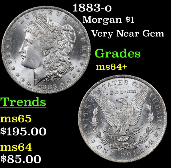 1883-o Morgan Dollar $1 Grades Choice+ Unc