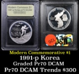 Proof ***Auction Highlight*** 1991-P Korean War Modern Commem Dollar $1 Grades GEM++ Proof Deep Came