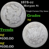 1878-cc Morgan Dollar $1 Grades ag