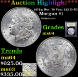 ***Auction Highlight*** 1878-p Rev '79 Vam 223 I5 R5 Morgan Dollar $1 Graded Choice Unc By USCG (fc)