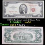 1963 $2 Red seal United States Note Grades xf