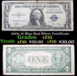 1935c $1 Blue Seal Silver Certificate Grades vf++