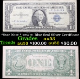 *Star Note * 1957 $1 Blue Seal Silver Certificate Grades Select AU