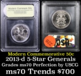***Auction Highlight*** 2013-d 5-Star Generals Arnold & Bradley Modern Commem Half Dollar 50c Grades