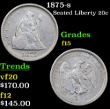 1875-s Twenty Cent Piece 20c Grades f+