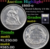 ***Auction Highlight*** 1860-o Seated Liberty Half Dime 1/2 10c Graded Choice+ Unc By USCG (fc)