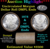 ***Auction Highlight*** 1878 & CC DMPL Ends Uncirculated Morgan Dollar Shotgun Roll (fc)
