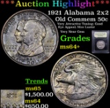 ***Auction Highlight*** 1921 Alabama 2x2 Old Commem Half Dollar 50c Graded Choice+ Unc By USCG (fc)