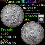 ***Auction Highlight*** 1889/1-cc Vam 2 R5 Morgan Dollar $1 Graded xf+ By USCG (fc)