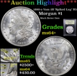 ***Auction Highlight*** 1890-o Vam 1H 'Spiked Leg' R5 Morgan Dollar $1 Graded Choice+ Unc By USCG (f