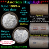 ***Auction Highlight*** Full solid date 1883-s Morgan silver dollar roll, 20 coins (fc)