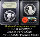Proof ***Auction Highlight*** 1983-S Olympics Modern Commem Dollar $1 Grades GEM++ Proof Deep Cameo