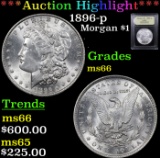 ***Auction Highlight*** 1896-p Morgan Dollar $1 Graded GEM+ Unc By USCG (fc)