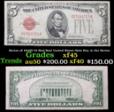 Series of 1928D $5 Red Seal United States Note Key to the Series Grades xf+