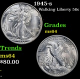 1945-s Walking Liberty Half Dollar 50c Grades Choice Unc