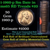 ***Auction Highlight*** Uncirculated 1c roll, 1960-p  Small Date 50 pcs (fc)