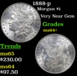 1888-p Morgan Dollar $1 Grades Choice+ Unc