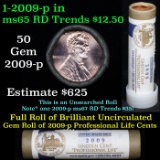 ***Auction Highlight*** Full 1c orig shotgun roll, 2009-p Professional Life Lincoln Cent Roll United