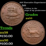 1837 Executive Experiment Hard Times Token 1c Grades Select AU