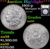 ***Auction Highlight*** 1901-p Morgan Dollar $1 Graded Choice AU By USCG (fc)