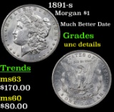 1891-s Morgan Dollar $1 Grades Unc Details