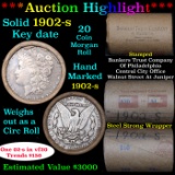 ***Auction Highlight*** Full solid date 1902-s Morgan silver dollar roll, 20 coins (fc)