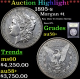 ***Auction Highlight*** 1895-s Morgan Dollar $1 Graded Choice AU/BU Slider+ By USCG (fc)