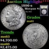 ***Auction Highlight*** 1896-s Morgan Dollar $1 Graded BU+ By USCG (fc)