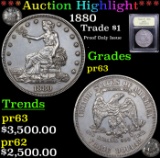 Proof ***Auction Highlight*** 1880 Trade Dollar $1 Graded Select Proof By USCG (fc)