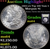 ***Auction Highlight*** 1882-o/s Top 100 Vam 5 Morgan Dollar $1 Graded Choice Unc By USCG (fc)