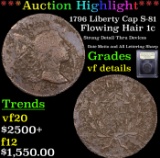 ***Auction Highlight*** 1796 Liberty Cap S-81 Flowing Hair large cent 1c Graded vf details By USCG (