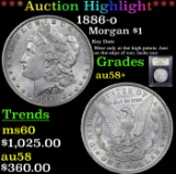 ***Auction Highlight*** 1886-o Morgan Dollar $1 Graded Choice AU/BU Slider+ By USCG (fc)