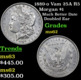 1889-o Vam 25A R5 Morgan Dollar $1 Grades Select Unc