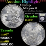***Auction Highlight*** 1896-p Morgan Dollar $1 Graded GEM++ Unc By USCG (fc)
