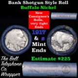 Buffalo Nickel Shotgun Roll in Old Bank Style 'Bell Telephone'  Wrapper 1917 & s Mint Ends