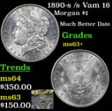1890-s /s Vam 16 Morgan Dollar $1 Grades Select+ Unc