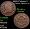 1828 Cohen-3 Classic Head half cent 1/2c Grades f details