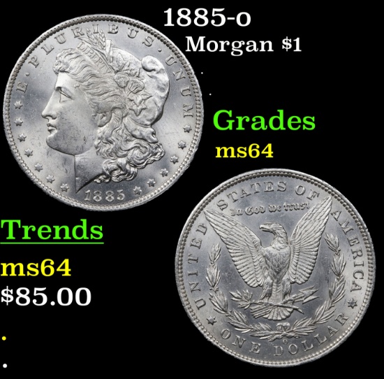 1885-o Morgan Dollar $1 Grades Choice Unc