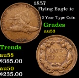 1857 Flying Eagle Cent 1c Grades Select AU