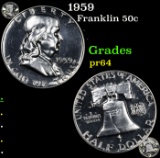 Proof 1959 Franklin Half Dollar 50c Grades Choice Proof