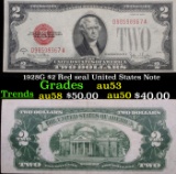 1928G $2 Red seal United States Note Grades Select AU