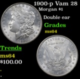 1900-p Vam 28 Morgan Dollar $1 Grades Choice Unc