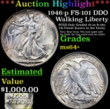 ***Auction Highlight*** 1946-p FS-101 DDO Walking Liberty Half Dollar 50c Grades Choice+ Unc (fc)