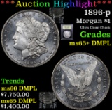 ***Auction Highlight*** 1896-p Morgan Dollar $1 Graded GEM+ DMPL By USCG (fc)