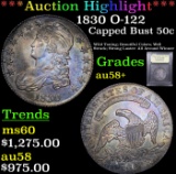 ***Auction Highlight*** 1830 O-122 Capped Bust Half Dollar 50c Graded Choice AU/BU Slider+ By USCG (
