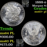 1888-o Morgan Dollar $1 Grades Select Unc+ PL