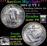 ***Auction Highlight*** 1917-d TY I Standing Liberty Quarter 25c Graded GEM++ FH By USCG (fc)