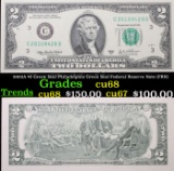 2003A $2 Green Seal Philadelphia Green Seal Federal Reserve Note (FRN)  Grades Gem++ CU