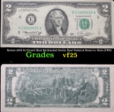Series 1976 $2 Green Seal Richmond Green Seal Federal Reserve Note (FRN) Grades vf+